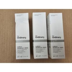 3 Pack The Ordinary Caffeine Solution, Niacinamide, And Hyaluronic Acid
